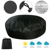 Round Patio Daybed Cover 90 Inch, Heavy Duty Waterproof Outdoor Canopy Daybed Sofa Cover with Taped Seam, 90" x 33" All Weather Protection, Black