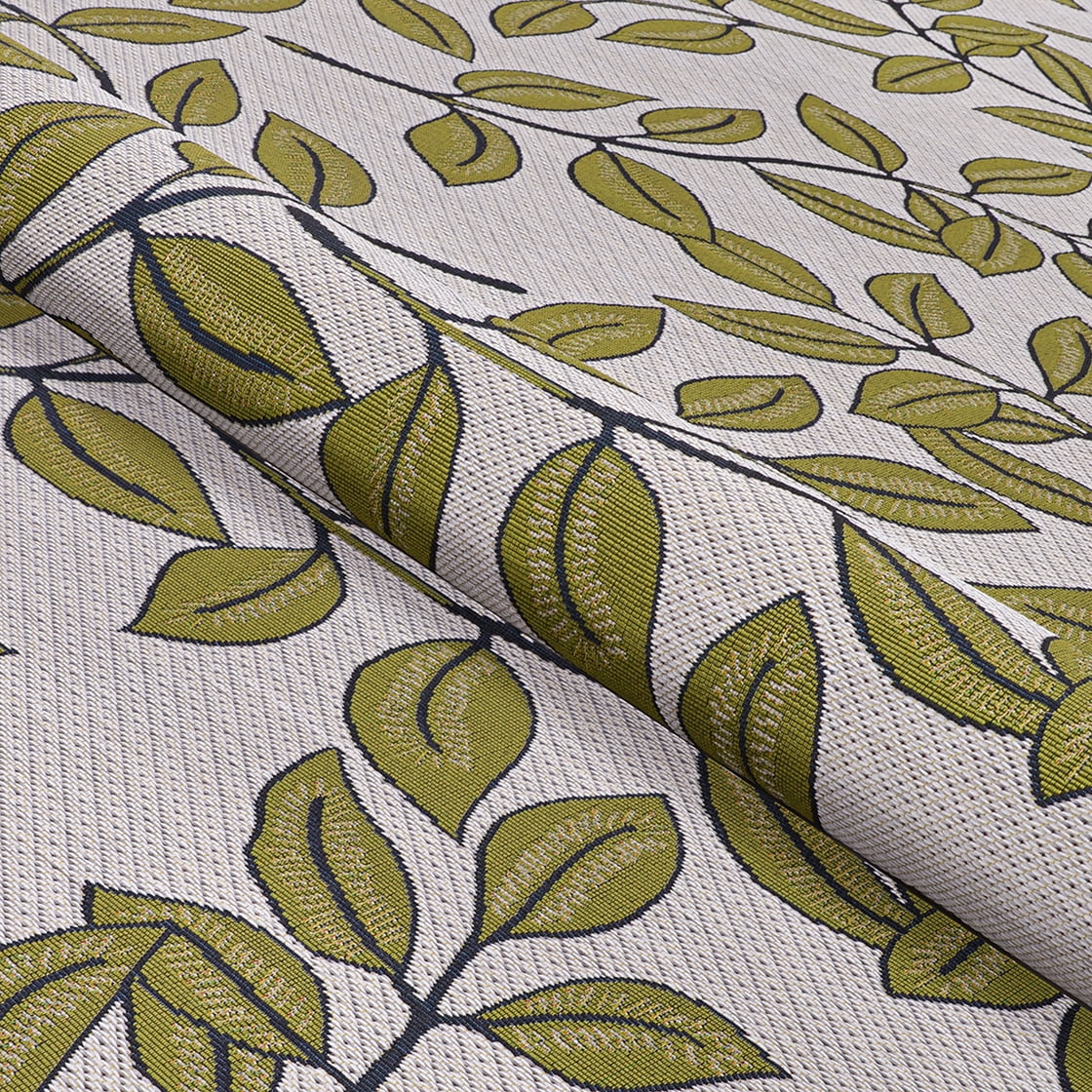Couristan Dolce Summer Ivy 4' x 5'10" Ivory-Olive Indoor/Outdoor Rug