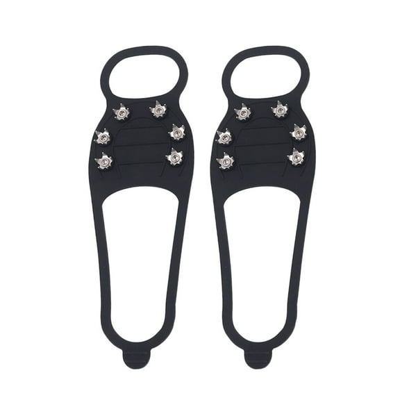 Shoe Spikes Anti-skid Overshoe Ice Cleat Boots Non-slip Shoes Grip Shoe Cover Man Black 25*8.5cm