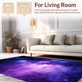 thumbnail image 2 of ODIKA 6'x9' Machine Washable Non-Slip Area Rug, Vibrant Celestial Swirl Artwork High Traffic Rug, Purple, 19008, 2 of 5