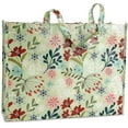 thumbnail image 4 of Current Winter Floral Reusable Large Shopping Totes - Set of 4, 4 Unique Designs, 16" x 5" 13" Lightweight, Grocery Bag 16 x 5 x 13”, 4 of 5
