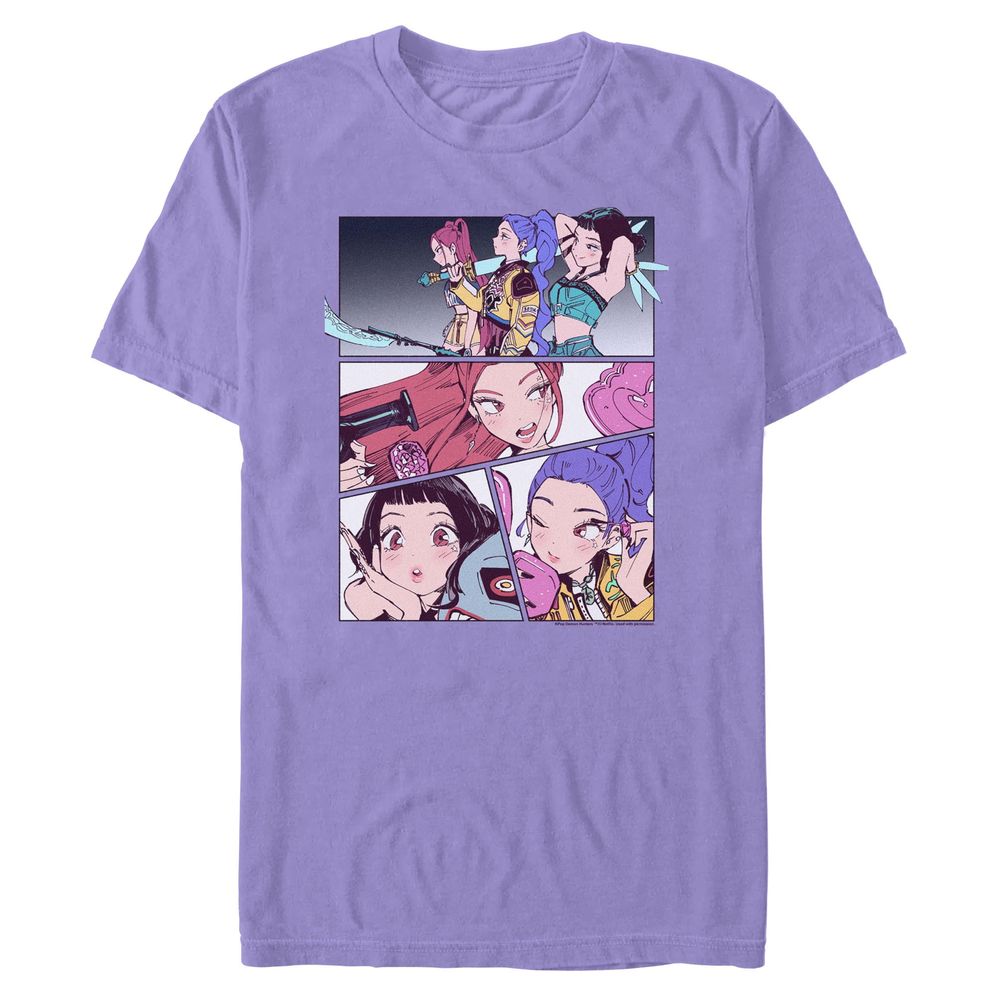KPOP グッズ Mens KPop Demon Hunters Chibi Trio Huntrix T Shirt - Walmart.com