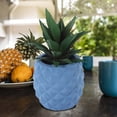 thumbnail image 3 of Clearance! Nomeni Plant Pots Resin Decoration Pineapple Plant Green Plant White Collar Desk Flowerpot Garden Supplies Blue, 3 of 9