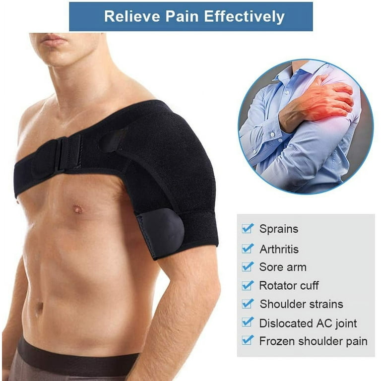 Healthy Lab Co - Compression Shoulder Brace, Foot Pathemed Shoulder Brace  for Men, Professional Rotator Cuff Support Brace for Pain Relief  Dislocation, for Men and Women (2PCS) : : Health & Personal
