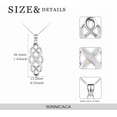 thumbnail image 2 of YFN Celtic Knot Necklace Created Opal Pendant Sterling Silver Infinity Love Jewelry, 2 of 10