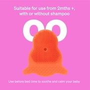 LoveNoobs Baby Cradle Cap Brush, Silicone Baby Scalp Brush, Skin Scrubber, Bath Brush, Pink and Red, 2 Pieces
