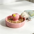 thumbnail image 6 of Yhmxh Ceramic Bird Feeding Bowl, Cute Bird Food Dish, Splatter Proof Parrot Cockatiel Feeder Dish, Heavy Base Ceramic Bird Feed Bowl for Small Medium Parrots Pet Bird Cage Daily Feeding Supplies, 6 of 6