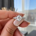 thumbnail image 2 of vylahjewellery Princess Moissanite Engagement Ring, Wedding & Proposal Ring for Women, Bezel Set Anniversary Ring, Birthday Gift Ring, 2 of 10
