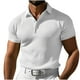 thumbnail image 2 of pstuiky camisetas para hombre, Camisa de manga corta con botones y solapa para hombre, de color liso, para vacaciones y tiempo libre camisetas de hombre xxxl, 2 of 9
