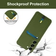 thumbnail image 5 of case for Galaxy S23 Plus 5G Case - Slim Silicone Wallet Case with Card Holder, Soft Microfiber Lining, Shockproof, Green, 5 of 11