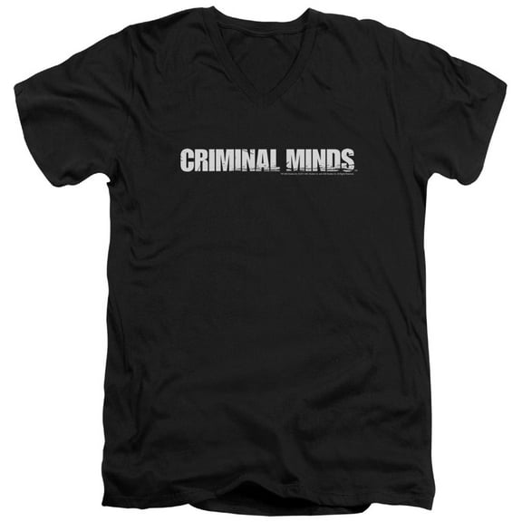 Criminal Minds Logo Adult V-Neck T-Shirt Black