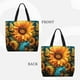 thumbnail image 2 of Fotbe Deep Yellow Colorful Sunflower Bolsa Tote con Estampado para Mujer, Bolsos con Cremallera, Bolsa de Hombro Casual de Gran Capacidad con Bolsillos Internos, 2 of 7