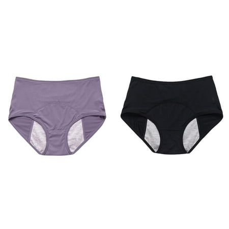 Lojoutye 2 Pack(Black 1PCS & Grey 1PCS) Multipack Comfort items for Women Under 5 40 To 150Kg Plus Cotton Lace Panties Bikini Size L To