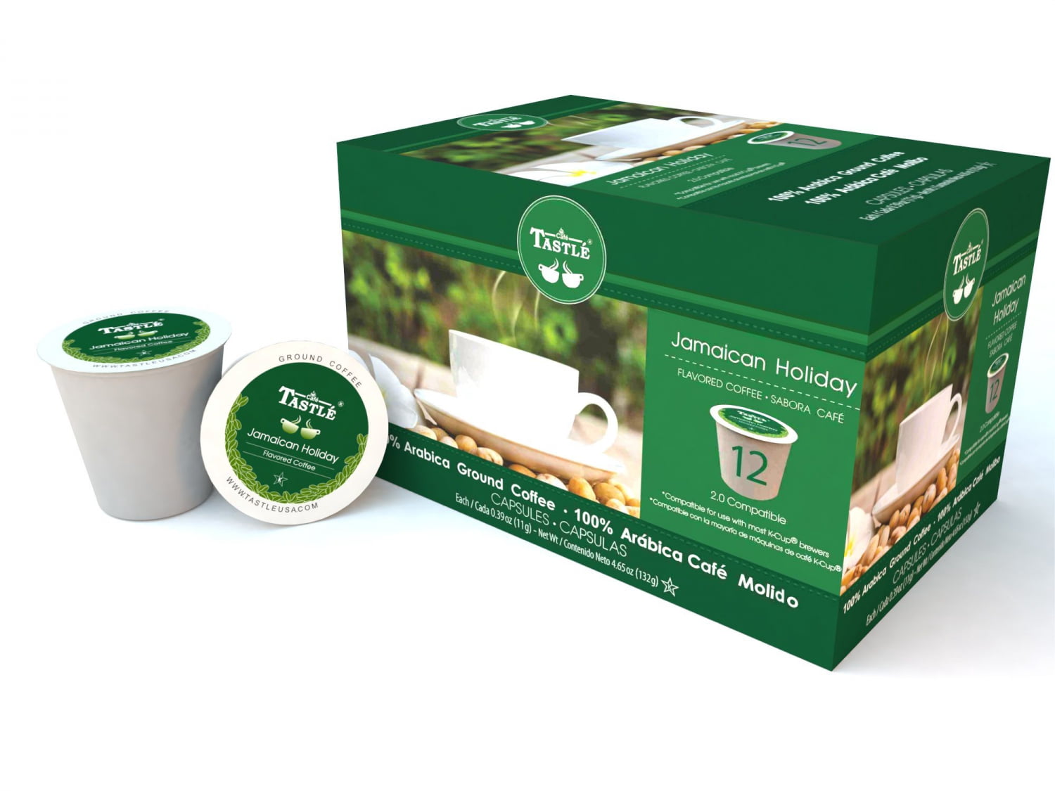 Cafe Tastle Jamaican Holiday Single Serve Coffee, 24 Count