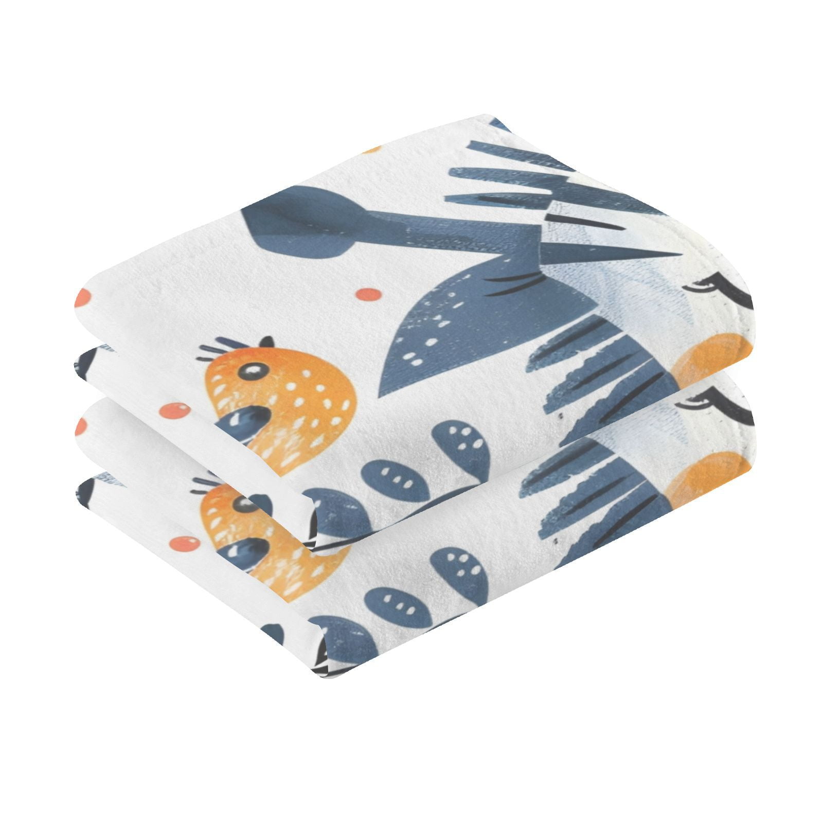 Zebras Cute Hand Towels Cotton Bath Towels Large Face Towels Absorbent for Bathroom 2 Packs