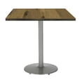 thumbnail image 2 of KFI Studios Urban Loft 2.5' Square Bistro Table, Natural, Silver Base, 2 of 4