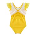 thumbnail image 4 of CHUANK Justaucorps de Danse Ballet Gymnastique pour Filles Enfants, Tutu, Manches à Volants, Froncé, Justaucorps en Maille, Ballerine, Cours de Danse, Performance, Tenue de Danse, 4 of 7