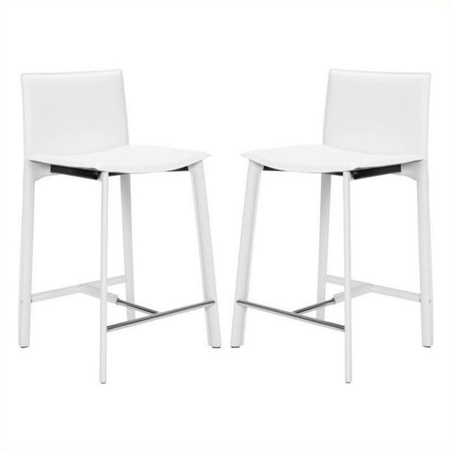 Safavieh Cindy Tabouret de Comptoir 24 Pouces en Blanc (Ensemble de 2)