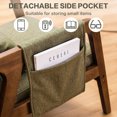 thumbnail image 6 of Accent Chairs Set of 2, Mid-Century Modern Chair with Side Pocket, Lounge Armchair with Lumbar Pillow & Solid Wood Frame for Living Room Balcony Bedroom，Green, 6 of 10