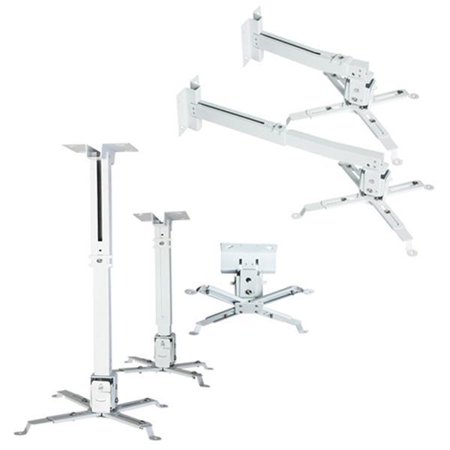 Globaltone Projector Ceiling Mount Mid Pole 13 7 Max 22 Lbs White