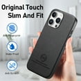 thumbnail image 4 of Dteck Case for iPhone 15,Slim Premium Canvas Grain PU Leather,Soft TPU Bumper,Non-Slip Anti-Scratch Shock-Absorbent,Protective Phone Cover for iPhone 15,Black, 4 of 8