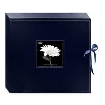 Pioneer 3-Ring Sewn Leatherette Album Box 13"X14.5"-Navy Blue