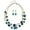 green-A, variant on BOCAR Women's Beaded 2 Layer Strand Statement Necklace with Earrings Collar Jewelry Set (N0003-Teal Mix)