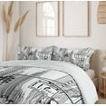 thumbnail image 6 of Ambesonne New York Duvet Cover Set, Downtown Manhattan, 2-Calking, Black and White, 6 of 7