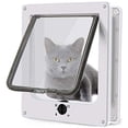 thumbnail image 1 of Puerta para Gatos, Puerta Magnética para Mascotas con Cerradura Giratoria de 4 Vías para Gatos, Gatitos y Gatitos, Versión Mejorada, Tamaño Interior 195 x 18 x 55 cm, Blanco, 1 of 5