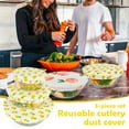 thumbnail image 2 of CAROOTU Reusable Bowl Cover Dust Cover Fresh-Keeping Cloth Storage Bag Environmentally, 2 of 6