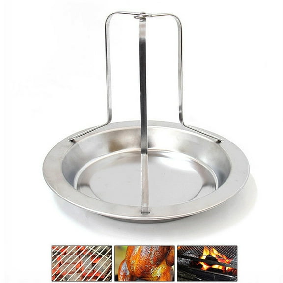Chicken Turkey Roaster For Bbq Grill Oven Rack Stand Holder Tray Stainless Steel YIWEI