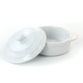 thumbnail image 2 of Martha Stewart  Stoneware Round Casserole with Lid in White, 2 of 5