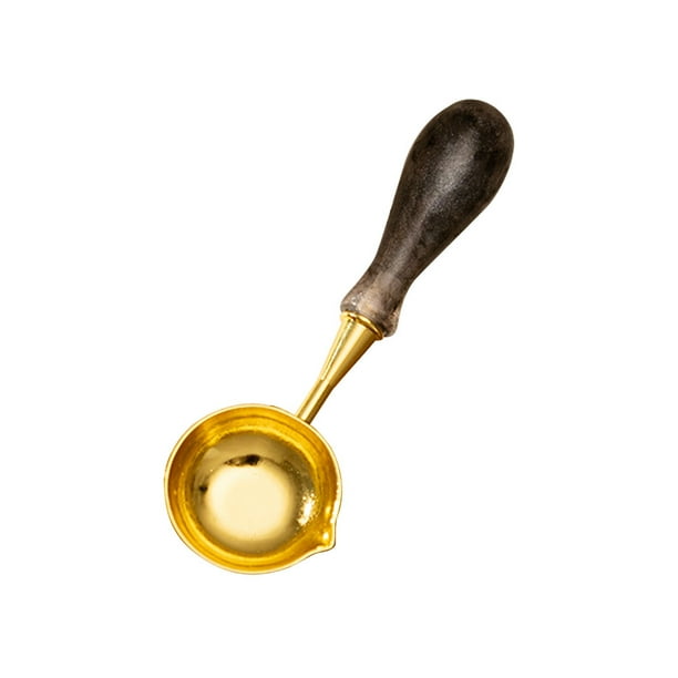 Cuchara De Lacre Cuchara de cera para sellar, suministros de decoración, cuchara de cera, decoración de sobre de boda (negro) Tmvgtek Libre de BPA