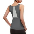 thumbnail image 5 of AherBiu Yoga Tank Tops for Women Mesh Sheer Back Crewneck Lightweight Quick-Dry Summer Workout Shirts, 5 of 9