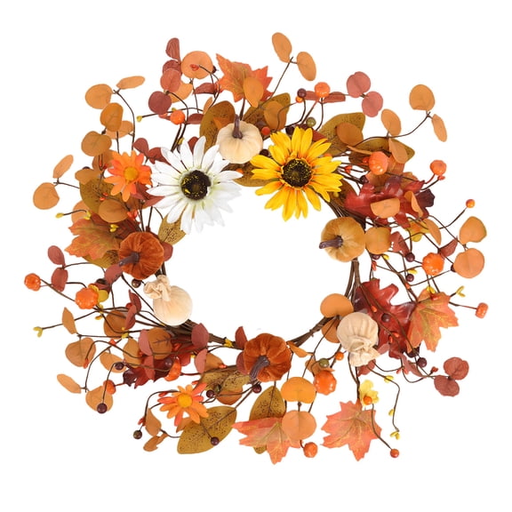 Aurorax Halloween Decorations Outdoor Pumpkin,Thanksgiving Decorations Outdoor Berry Sunflower Maple Leaf Artificial Fall Decorations for Home Outdoor