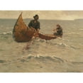 thumbnail image 2 of Remington, Frederic 24x19 Black Modern Framed Museum Art Print Titled - Hauling in the Gill Net, 2 of 4