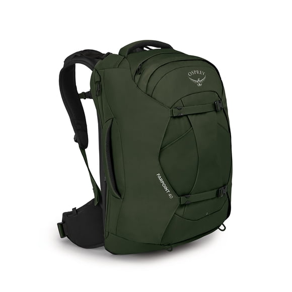 Mochila de viaje Osprey Farpoint 40L para hombre, Gopher Green