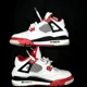 thumbnail image 2 of Ni - ke Size 4 - Ni - ke Air Jordan 4 Retro OG GS Fire Red 2020 Shoes, 2 of 5