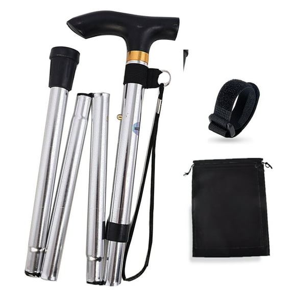 Bleiou Foldable Walking Cane Stay Steady and Stylish Collapsible Walking Stick with Adjustable Height for Women and Men, Seniors
