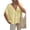 Yellow, variant on Women Short Sleeve Knitted Button Up V Neck Casual Sweater Top
