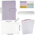 thumbnail image 5 of A6 Notebook Binder with Button Buckle Pocket Budget Binder Notebook Binder Budget Planner Loose Leaf Personal Planner Binder Cover (Purple), 5 of 5