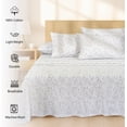 thumbnail image 6 of RUVANTI 100% Cotton Percale Sheets California King Size 6 Piece Set, Cooling Bed Sheets for Hot Sleepers, Deep Pocket 14”, Breathable Lightweight & Durable, Crisp Hotel Style Sheets, Botanica Living, 6 of 8