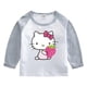 thumbnail image 2 of Hello Kitty Hit Color niños Casual algodón de manga larga chica estampado de dibujos animados patrón cuello redondo camisa de fondo camiseta de bebé, 2 of 5