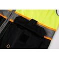 thumbnail image 3 of 3C Products Deluxe ANSI Class 2 Neon Greeen Solid Safety Vest With Reflective Piping And Black Bottom - SV3300-5XL, 3 of 5
