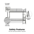thumbnail image 4 of Mainstays Convertible Twin over Twin Metal Bunk Bed, Silver, 4 of 16