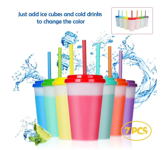 Tumblers Kids Cups with Straws & Lids: 12 Pack 12 oz Colored Reusable  Plastic Drinking Cups - Cute T…See more Tumblers Kids Cups with Straws &  Lids