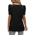 thumbnail image 4 of Blusa con mangas abullonadas, blusa con mangas abullonadas, blusa con mangas abullonadas, blusa informal tipo túnica, camisa de durabilidad probada en el tiempo, 4 of 6
