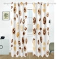 thumbnail image 2 of Cute Cartoon Coffee Bean Blackout Curtains for Living Room Bedroom 55W x 72/84L Insulated Window Drapes 2 Panels, 2 of 6