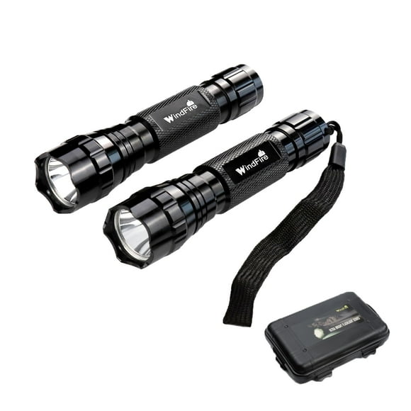 WINDFIRE 2 Pack Flashlights High Lumen, 501B Tactical Flashlights, Single Mode LED Handheld Flashlight Super Bright, Portable Waterproof Emergency Small Flash Light for Camping, Hiking