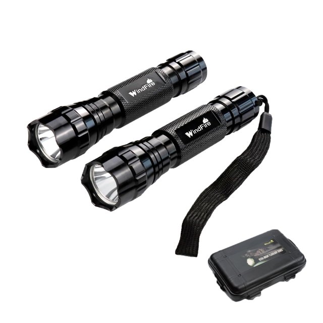 WINDFIRE 2 Pack Flashlights High Lumen, 501B Tactical Flashlights, Single Mode LED Handheld Flashlight Super Bright, Portable Waterproof Emergency Small Flash Light for Camping, Hiking